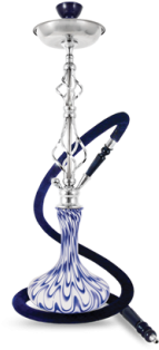 Elegant Blueand White Hookah PNG