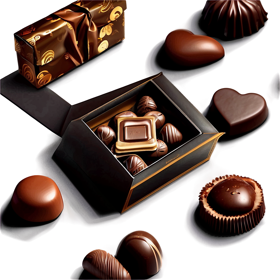 Elegant Box Of Chocolates Png Nae67 PNG
