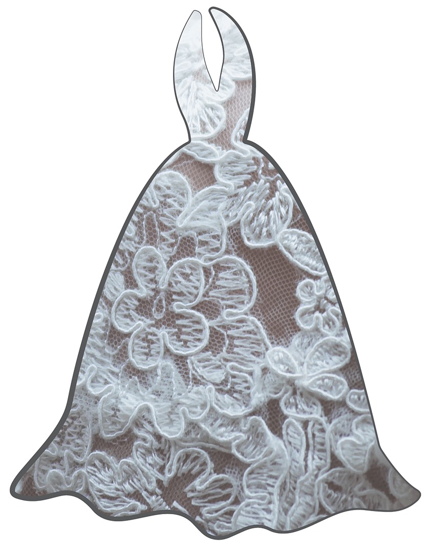 Elegant Bridal Gown Design PNG