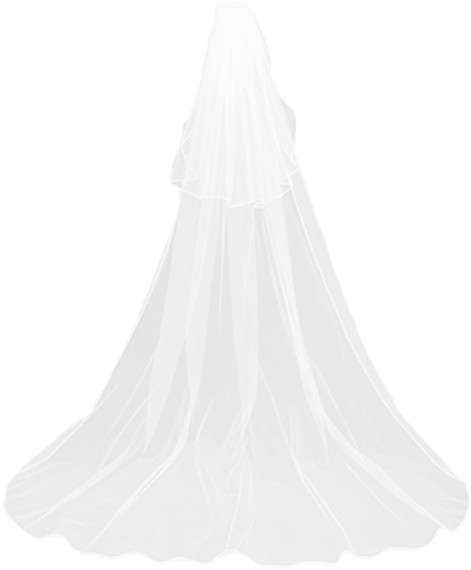 Elegant Bridal Veil Design PNG