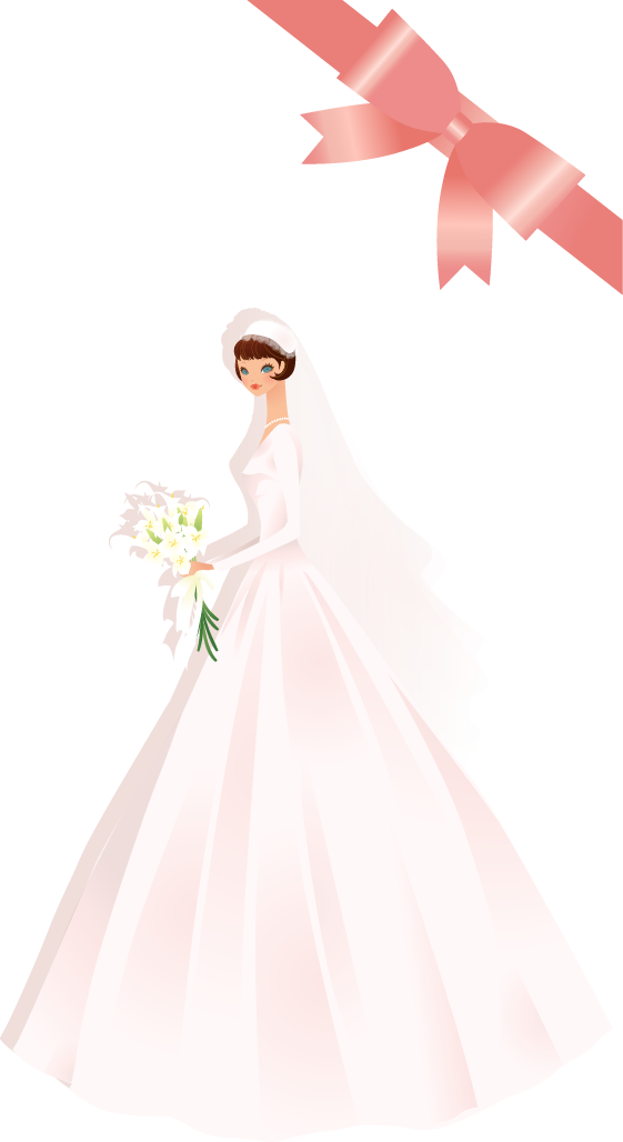 Elegant Bride Illustration.png PNG