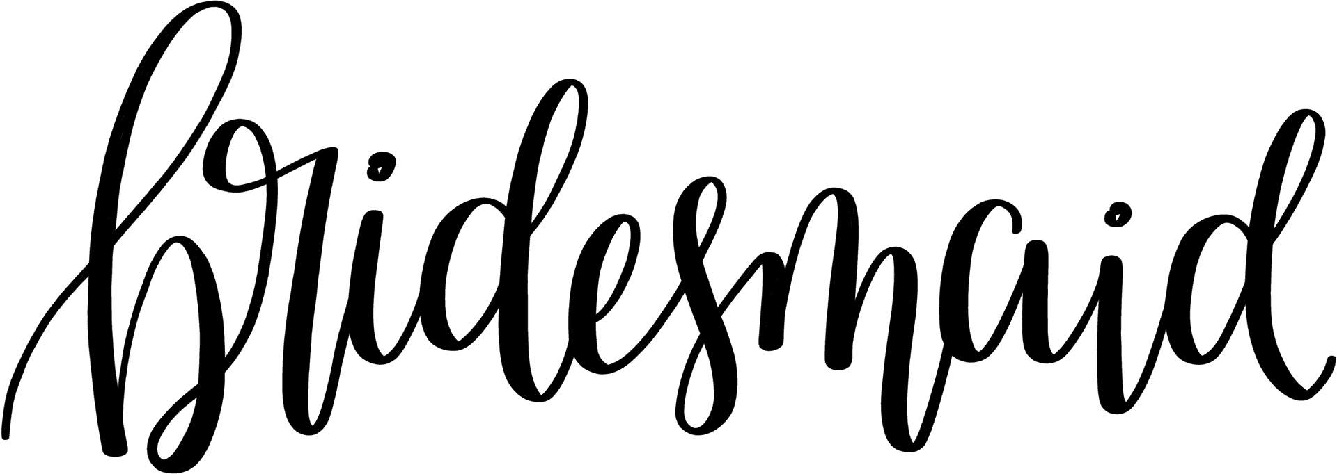 Elegant Bridesmaid Script PNG