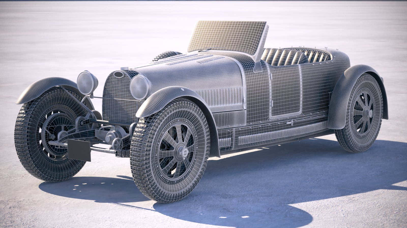 Elegante Bugatti Type 41 Royale Klassieke Auto Achtergrond