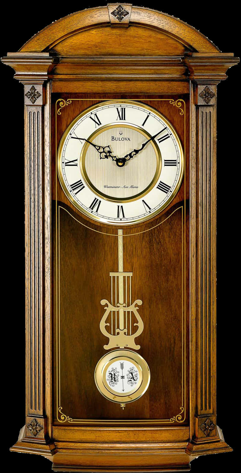 Download Elegant Bulova Grandfather Clock | Wallpapers.com