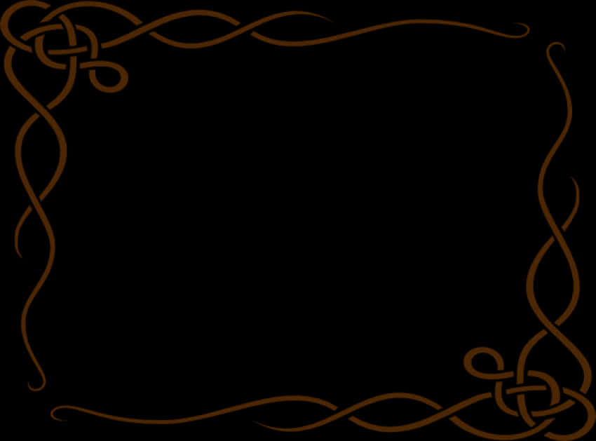 Elegant Celtic Knot Border Frame PNG