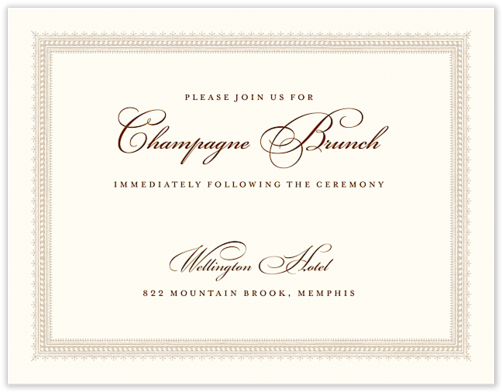 Elegant Champagne Brunch Invitation PNG