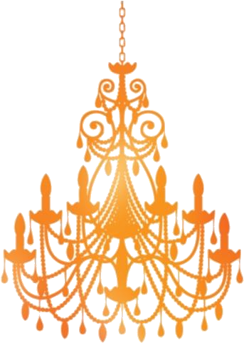 Elegant Chandelier Design PNG