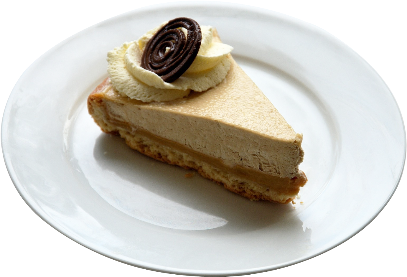 Elegant Cheesecake Slice PNG
