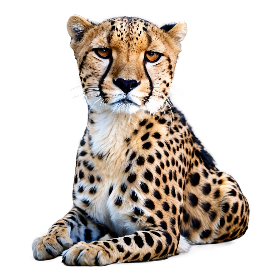 Elegant Cheetah In Repose Png Vpj PNG