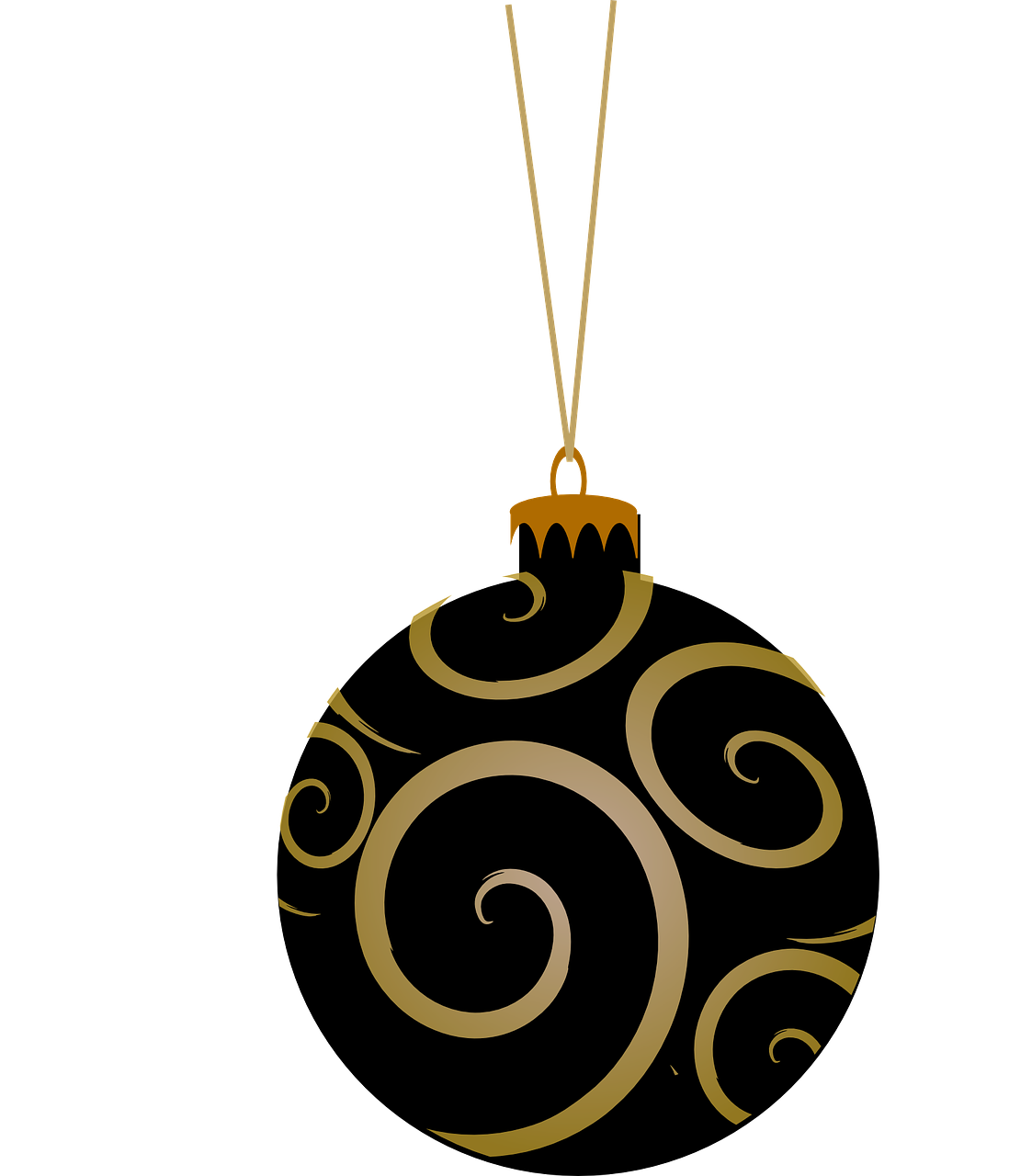 Elegant Christmas Ornamentand Snowflakes Vector PNG