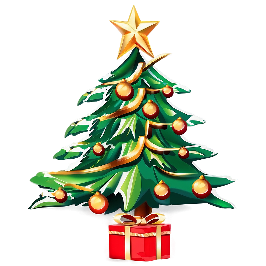 Elegant Christmas Tree Png 04292024 PNG