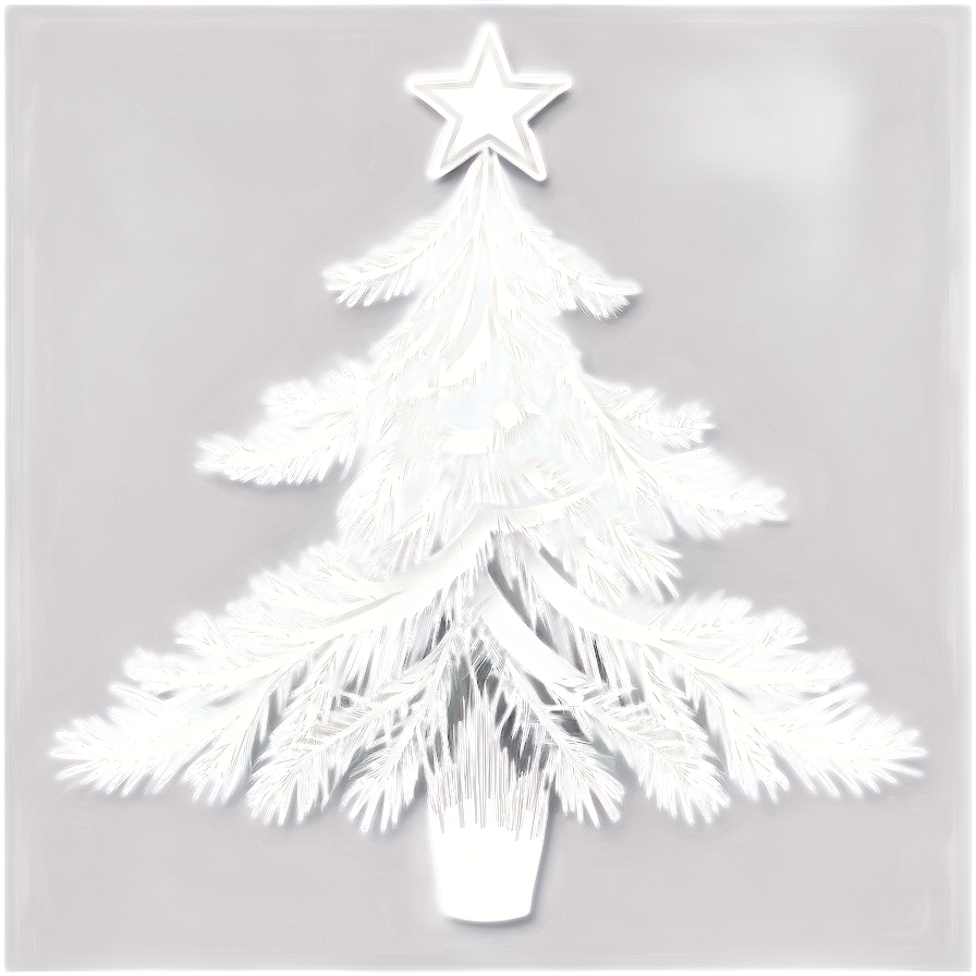 Elegant Christmas Tree Sketch Png 06132024 PNG