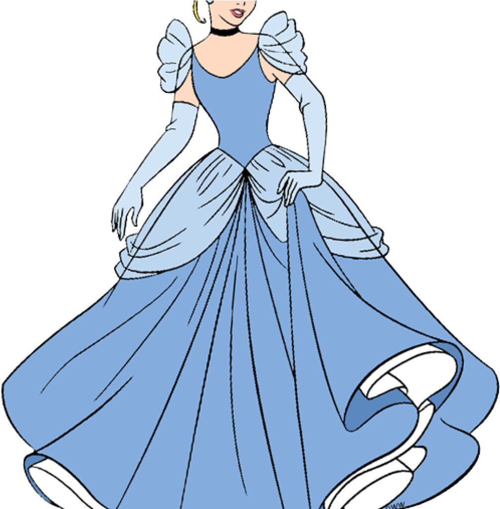 Elegant Cinderella Ballgown Illustration PNG