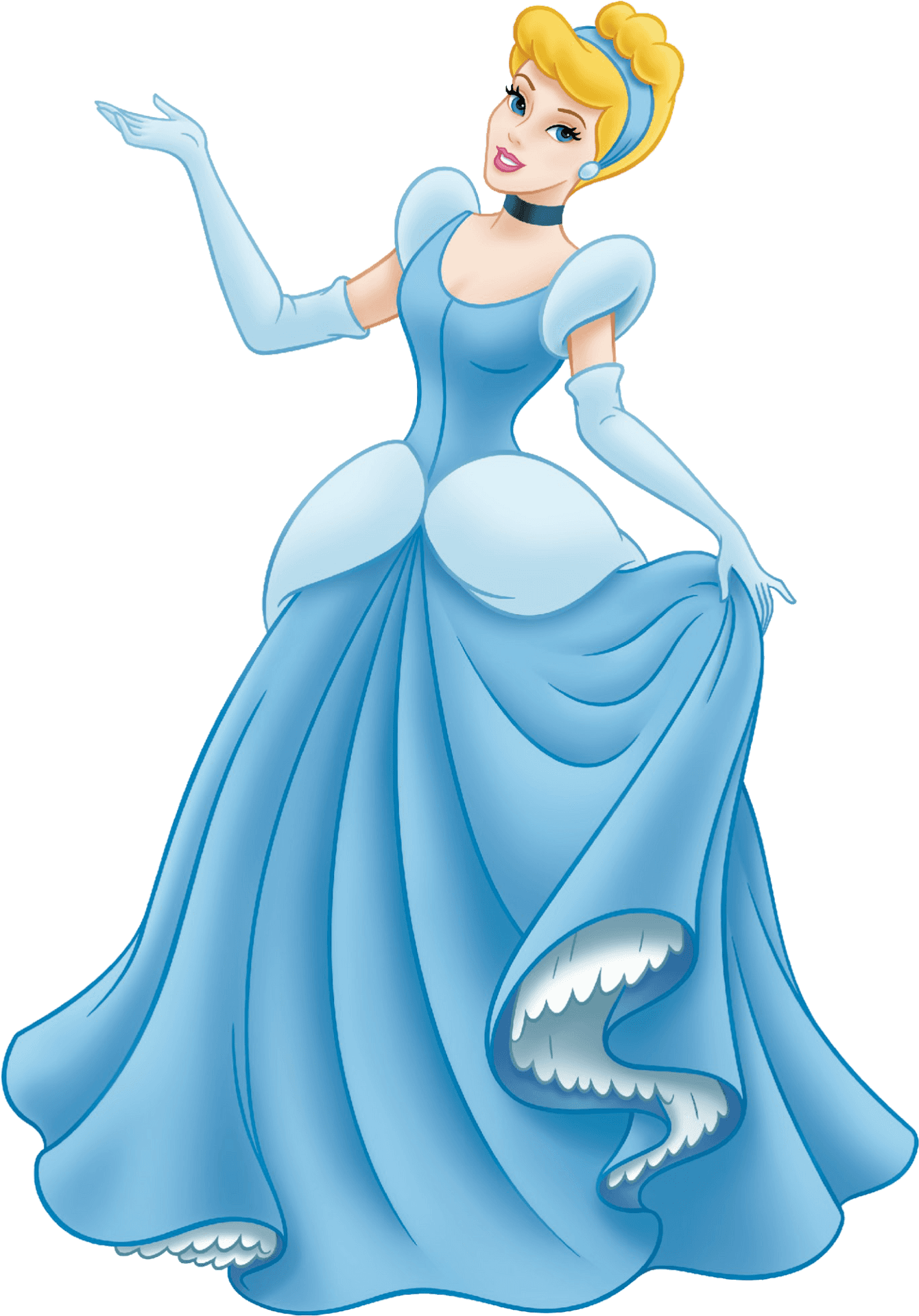 Elegant Cinderella Blue Gown.png PNG