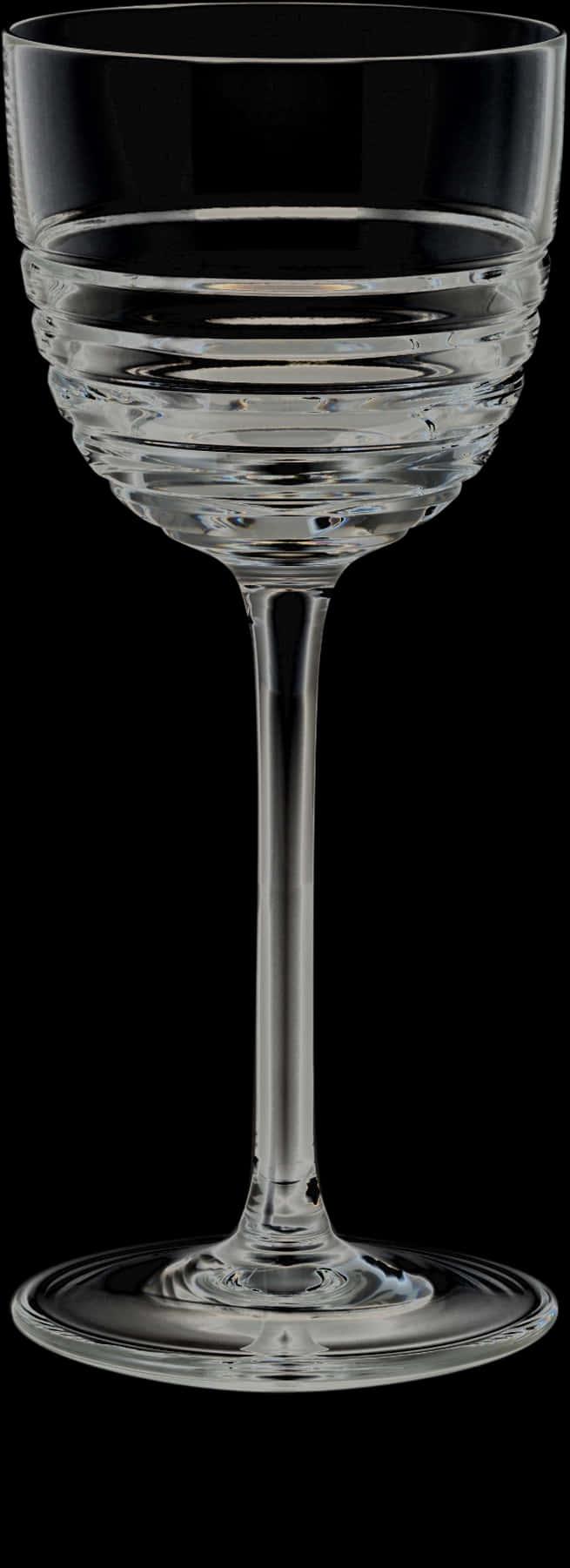 Elegant Clear Wine Glass PNG