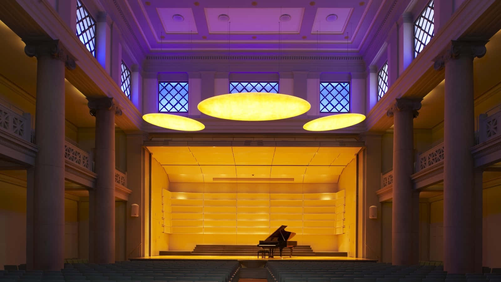Elegant Concert Hall Interior Winterthur Wallpaper