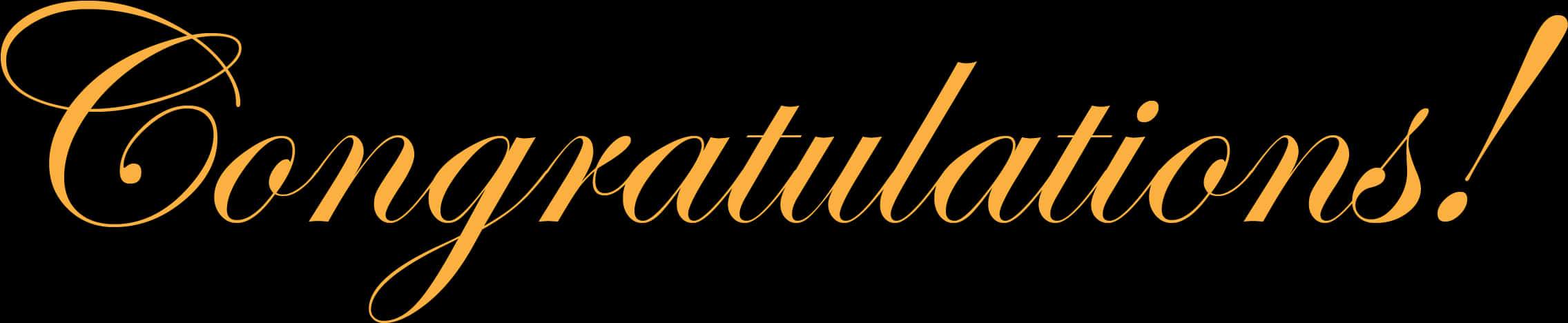 Elegant Congratulations Script PNG