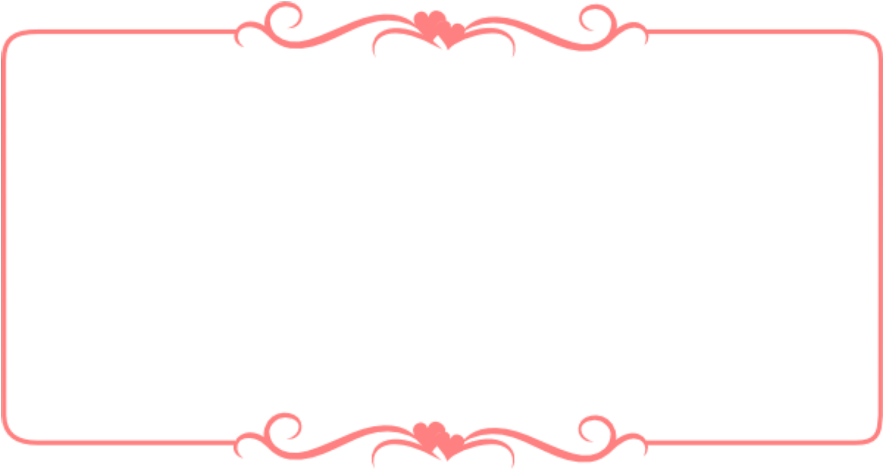 Elegant Coral Scroll Border Design PNG