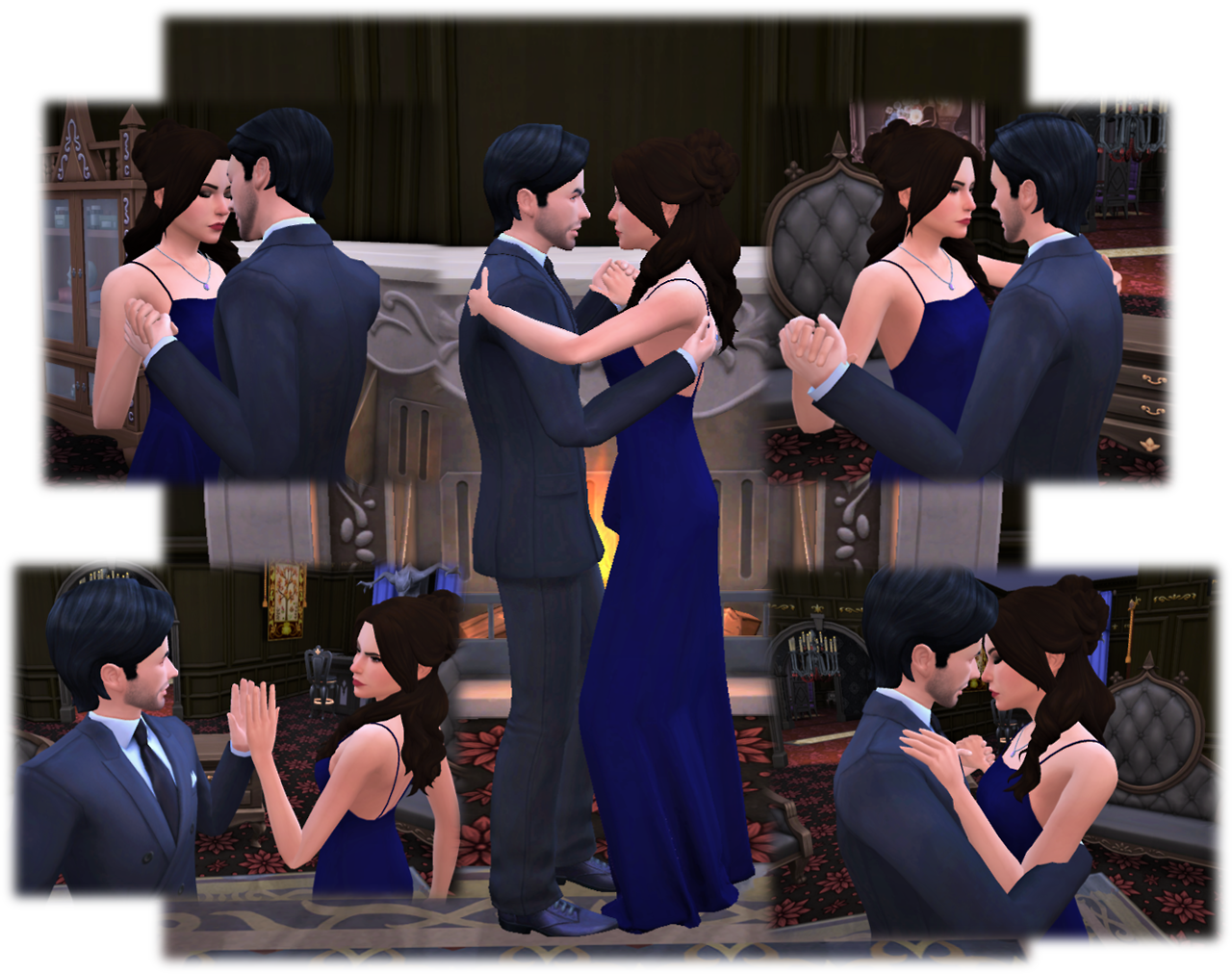 Elegant Couple Dancing Sims Composite PNG
