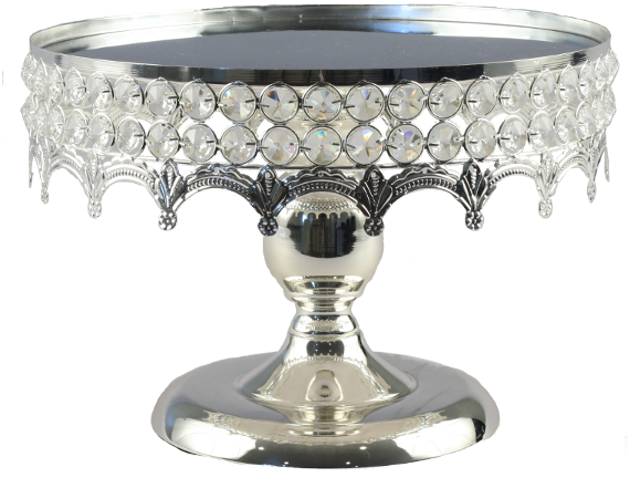 Elegant Crystal Cake Stand PNG