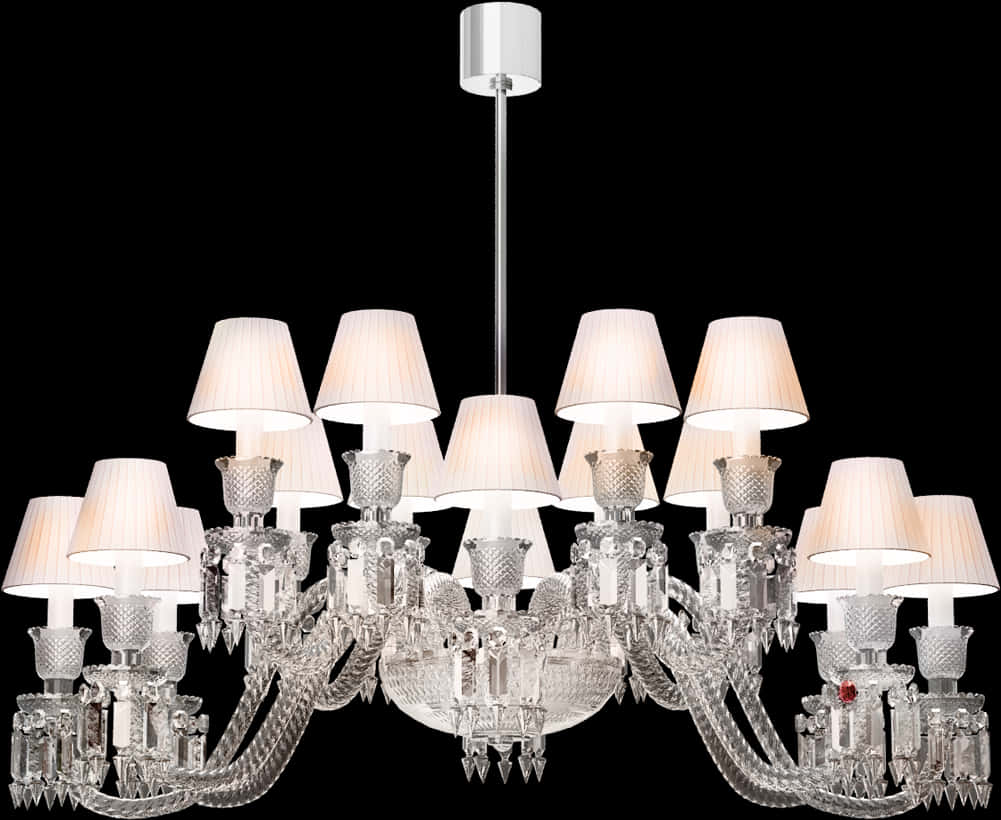 Elegant Crystal Chandelier Lighting PNG