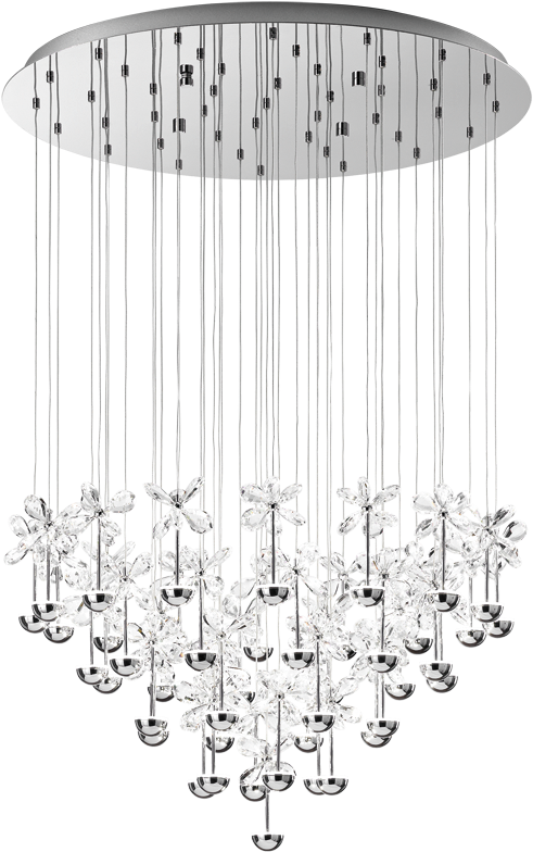 Elegant Crystal Chandelier Lighting PNG