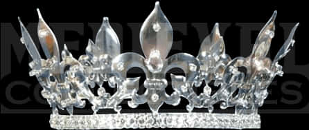 Elegant Crystal Crown Design PNG