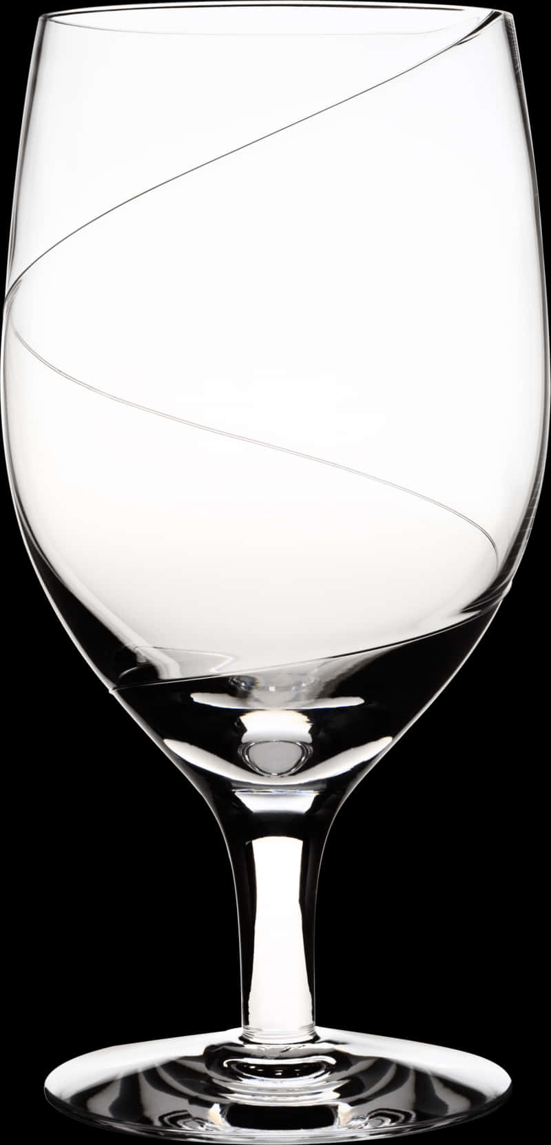 Elegant Crystal Wine Glass PNG