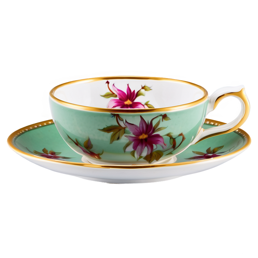 Elegant Cup And Saucer Png 05242024 PNG