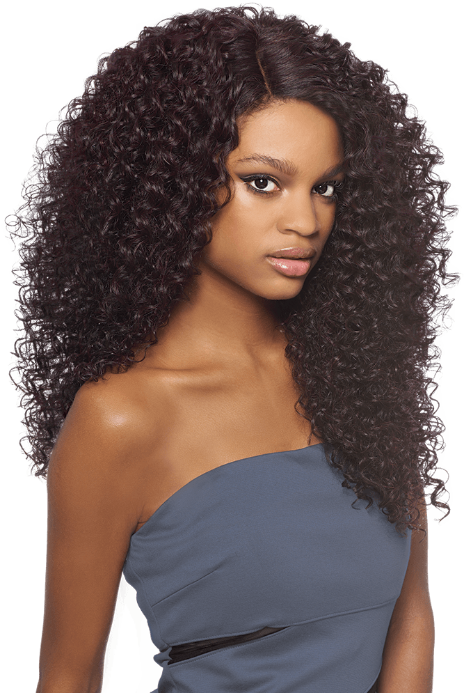 Elegant Curly Hairstyle Woman PNG