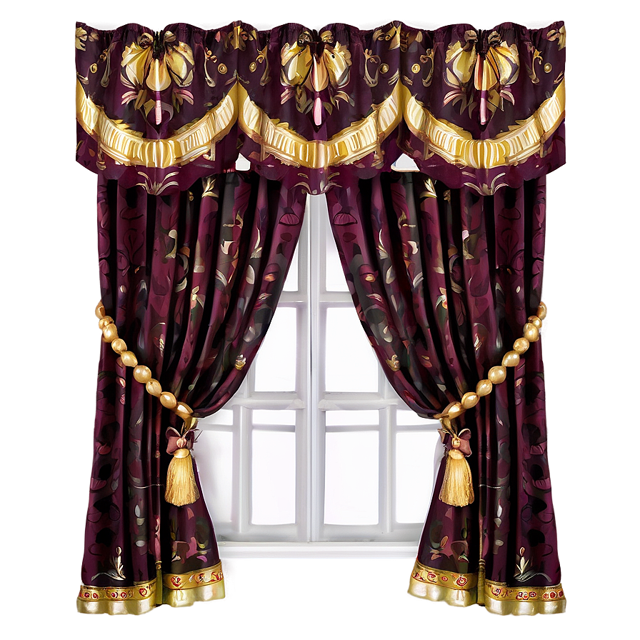 Elegant Curtain Design Png 05252024 PNG