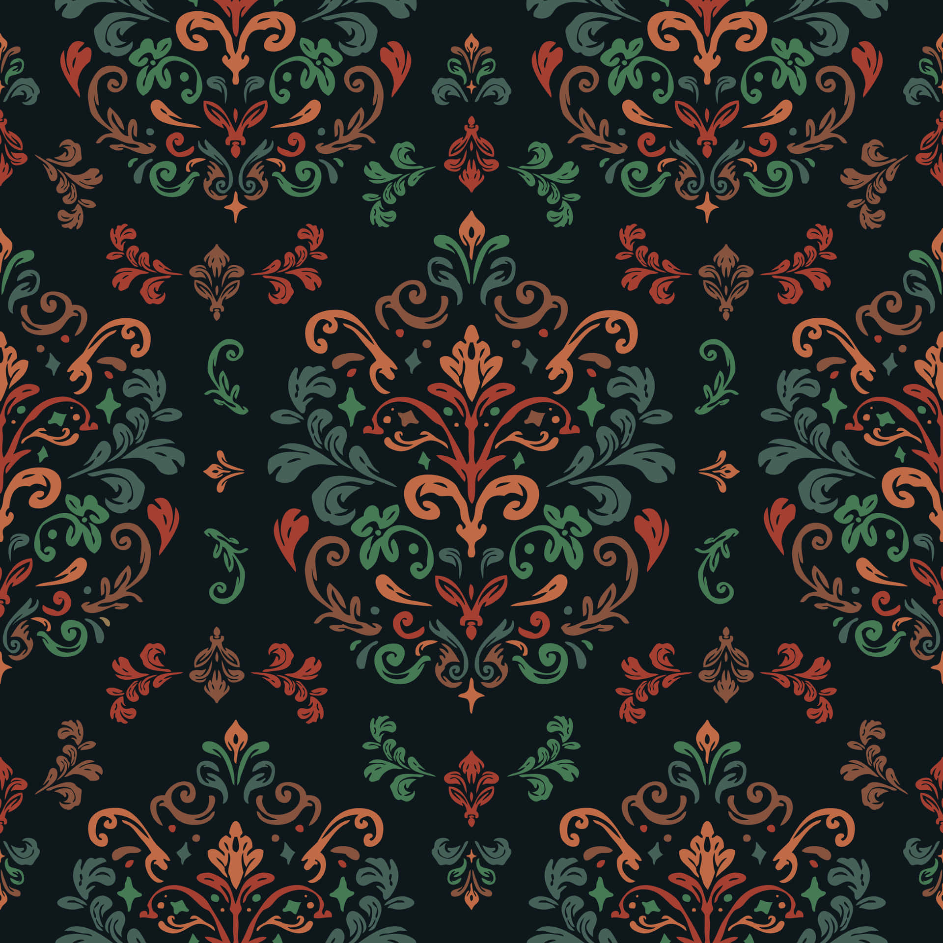 Elegant Damask Pattern Design Wallpaper