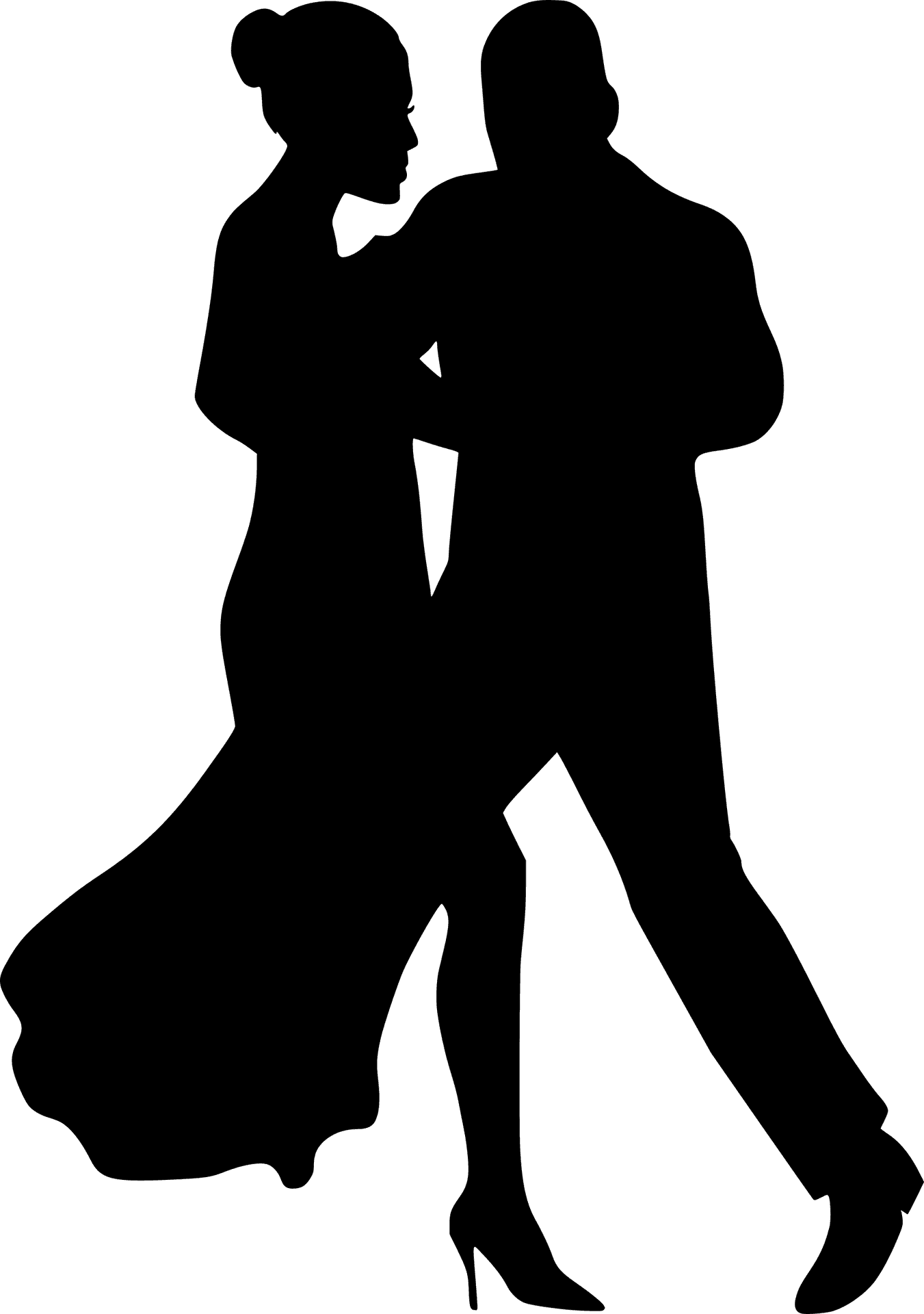 Download Elegant Dance Couple Silhouette | Wallpapers.com