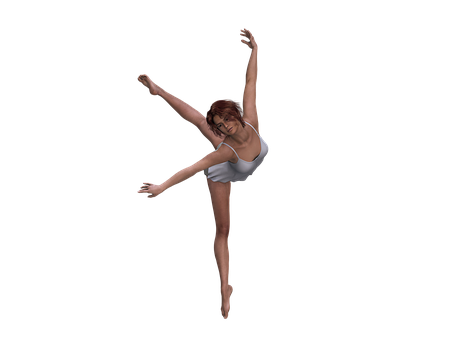 Elegant Dance Pose Female PNG