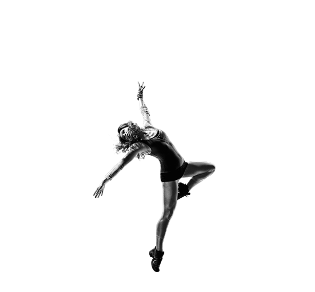 Elegant Dance Pose Monochrome PNG