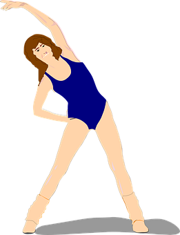 Elegant Dancer Pose Illustration PNG