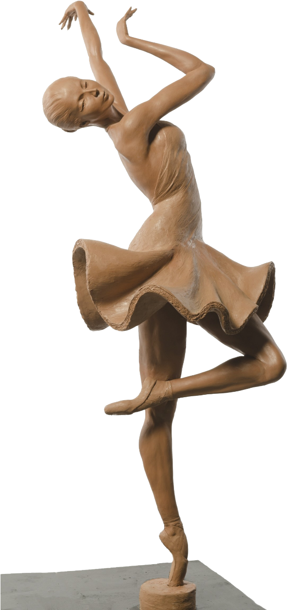 Download Elegant Dancer Wooden Sculpture | Wallpapers.com