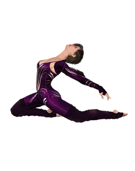 Elegant Dancerin Purple Leotard PNG