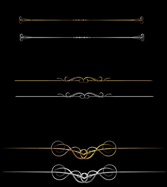 Elegant Decorative Dividers Collection PNG