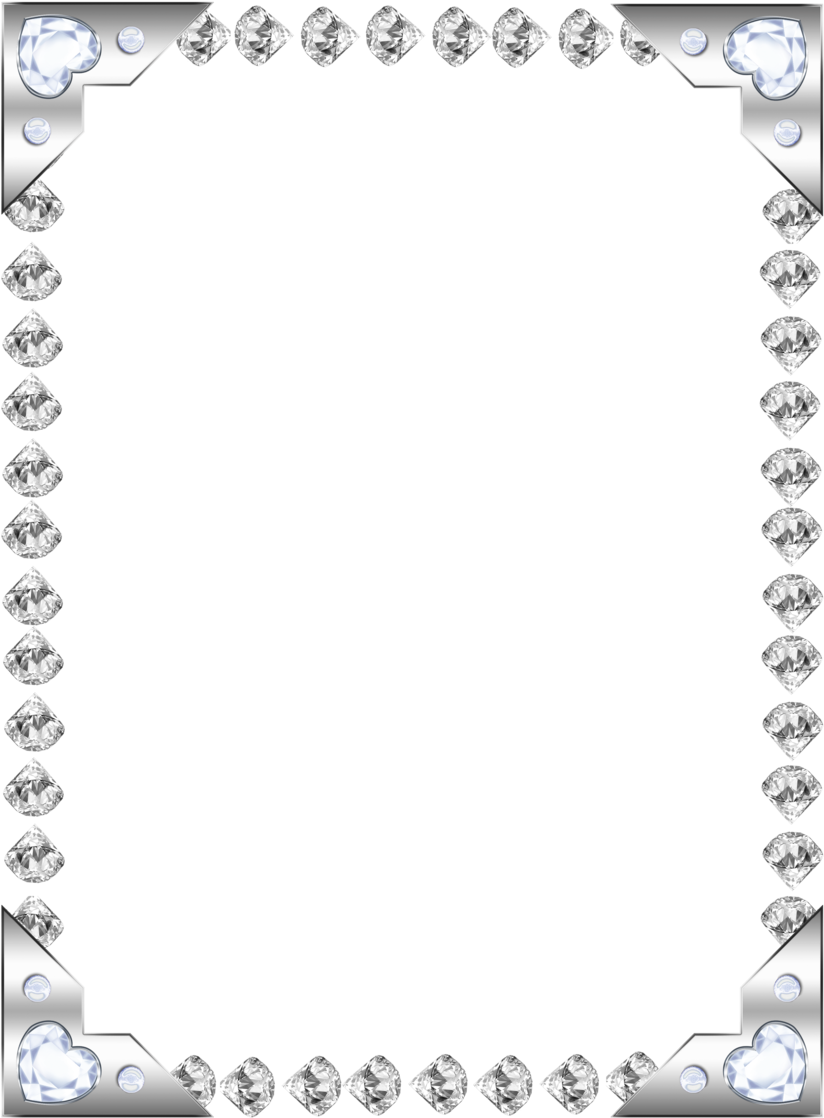 Elegant Diamond Border Clipart PNG