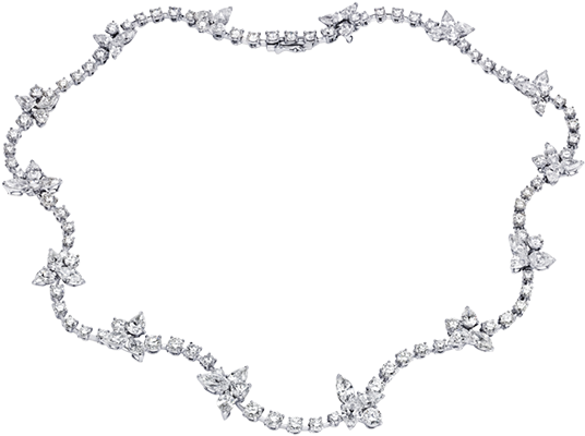 Elegant Diamond Butterfly Necklace PNG