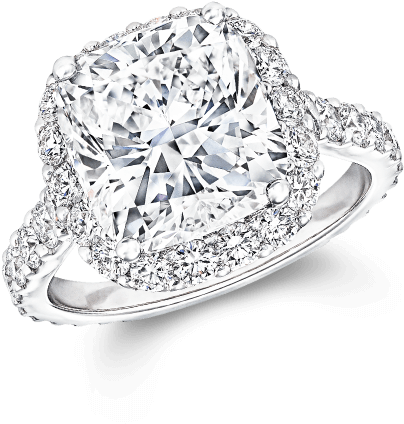 Elegant Diamond Engagement Ring PNG