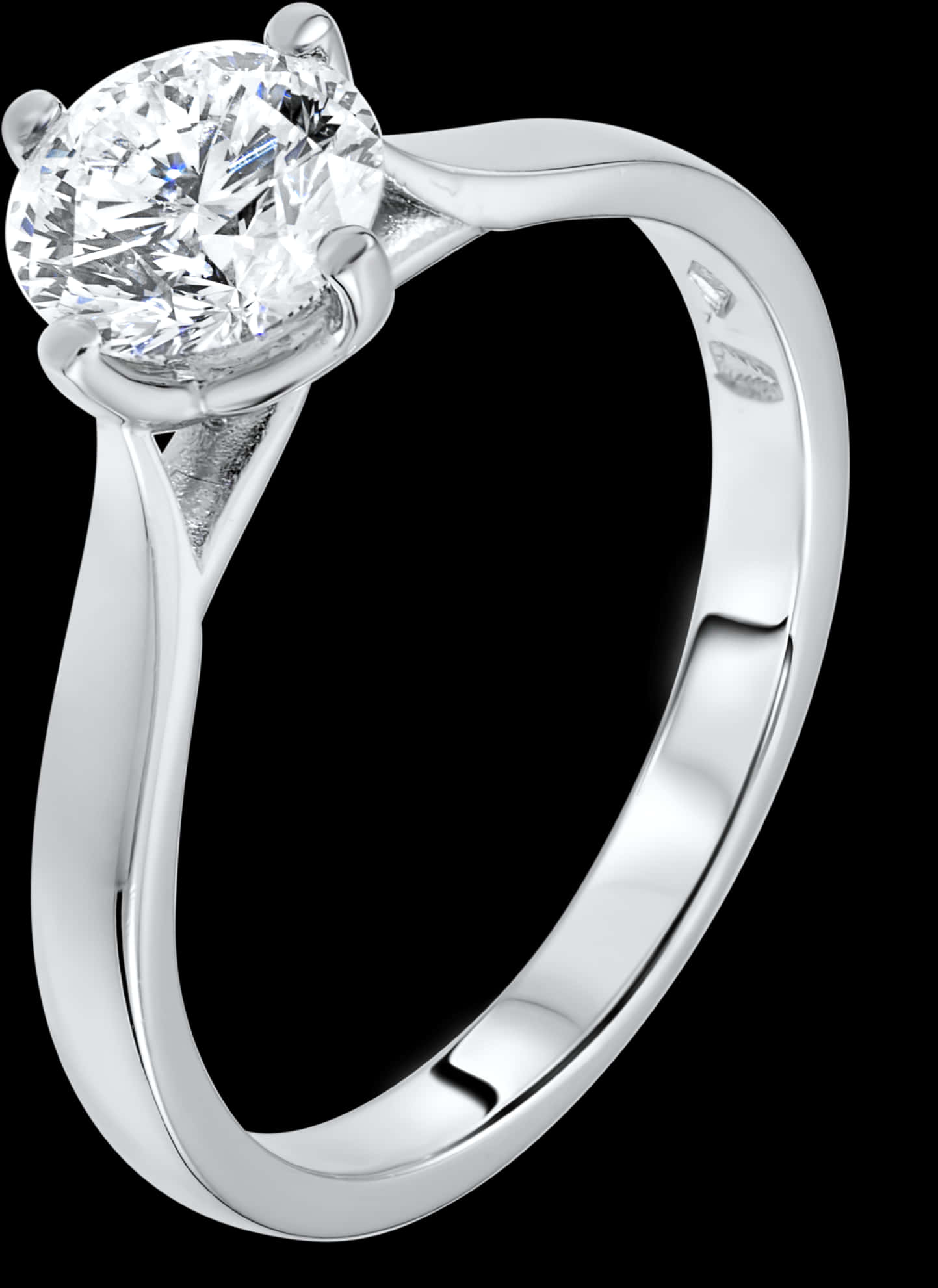 Elegant Diamond Engagement Ring PNG