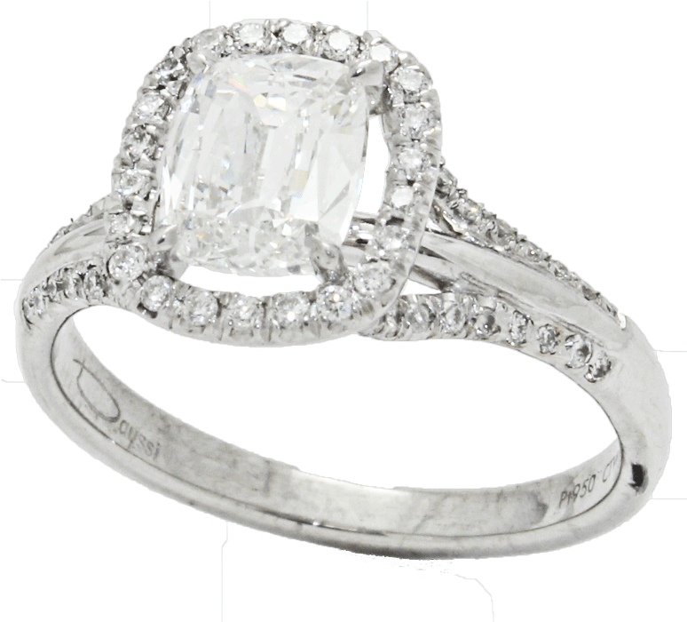 Elegant Diamond Engagement Ring Clipart PNG