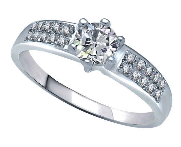 Elegant Diamond Engagement Ring PNG