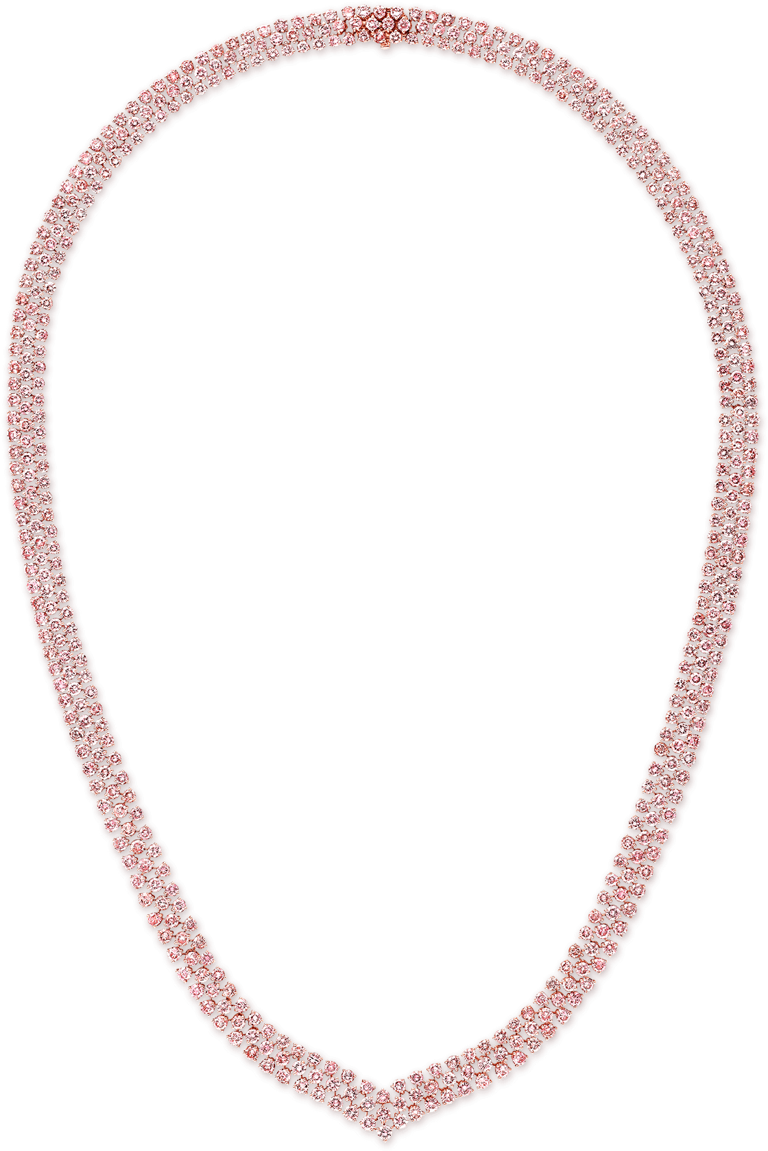 Elegant Diamond Necklace PNG