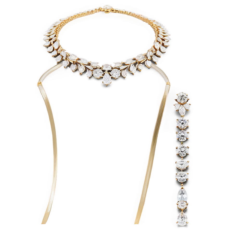 Elegant Diamond Necklace Png 19 PNG