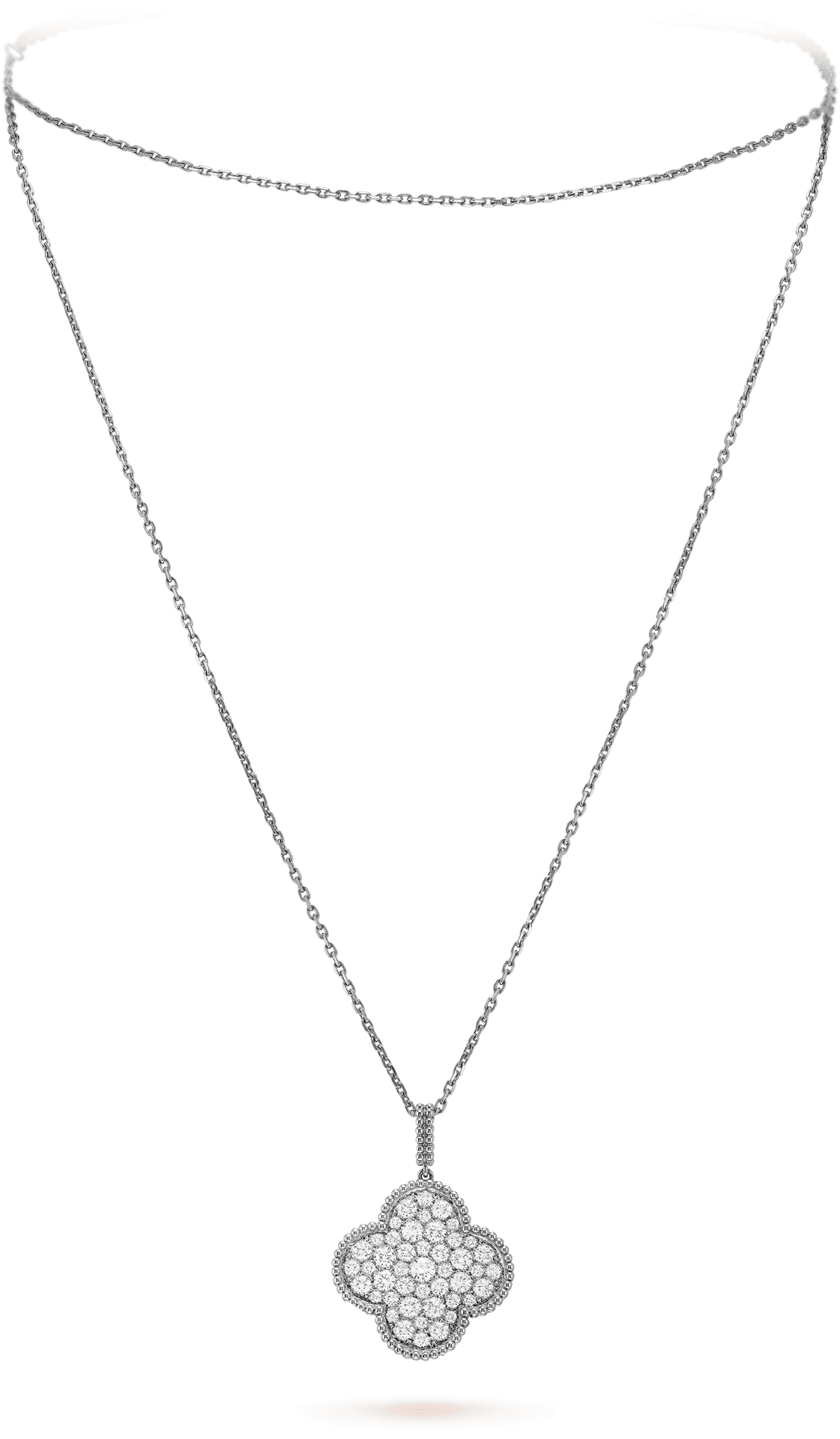 Elegant Diamond Pendant Necklace PNG