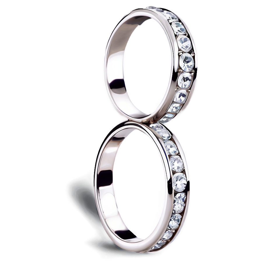 Elegant Diamond Rings Png 06122024 PNG