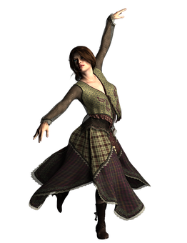 Elegant_ Digital_ Dancer_ Pose PNG